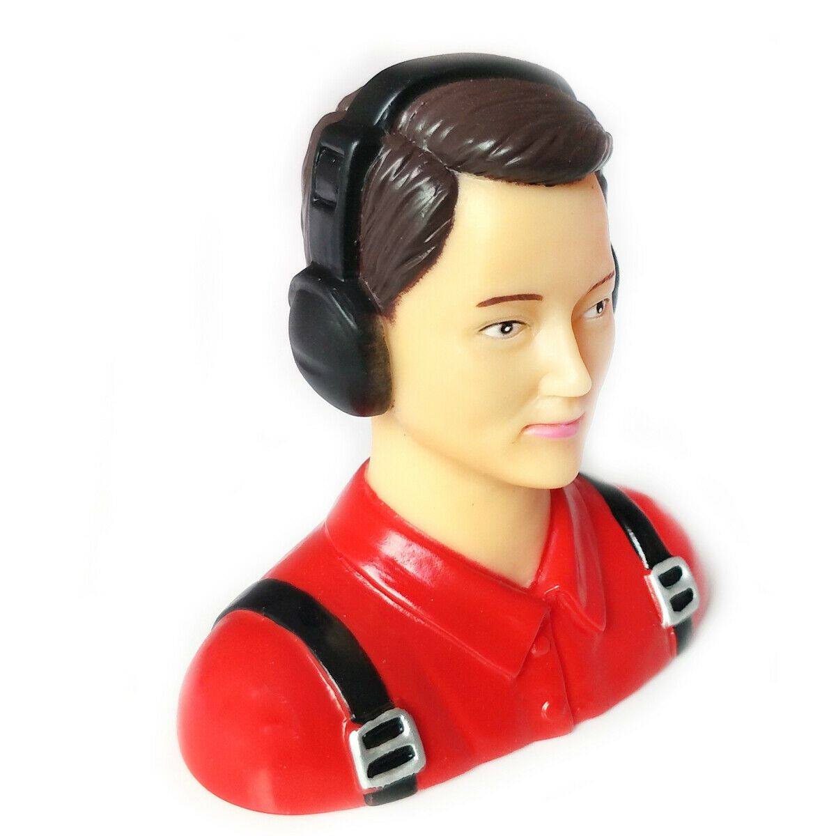 1/6 Scale Civil Pilots Figure L70*W36*H72mm Red/White/Blue