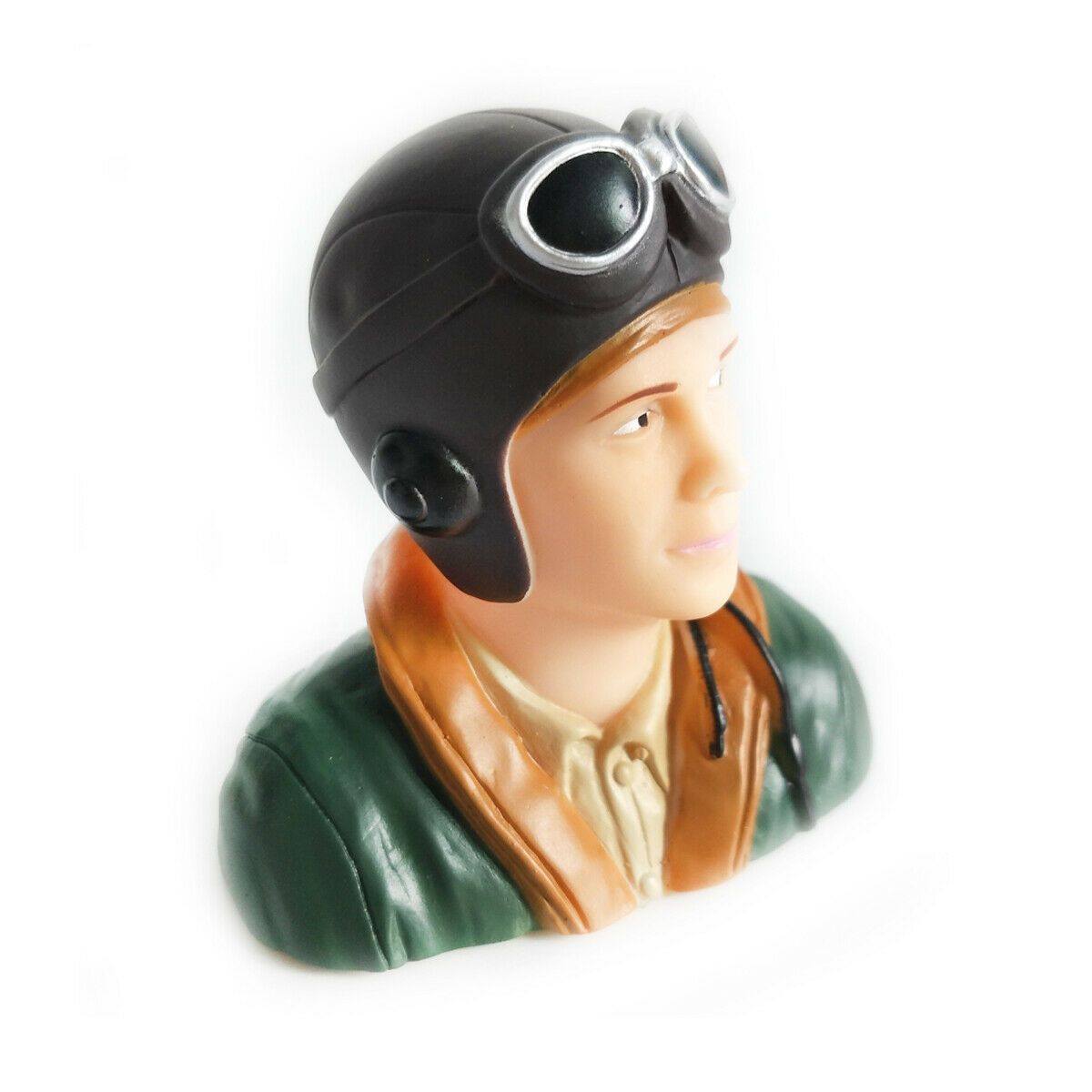 1/9 Scale WWII Pilots Figure L44*W23*H40mm Brown / Army Green