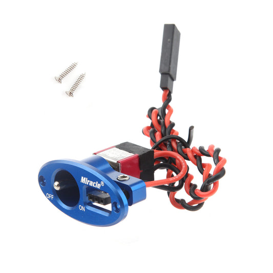 Miracle Anodized Alloy Heavy Duty Power Switch Include Futaba JR Plug