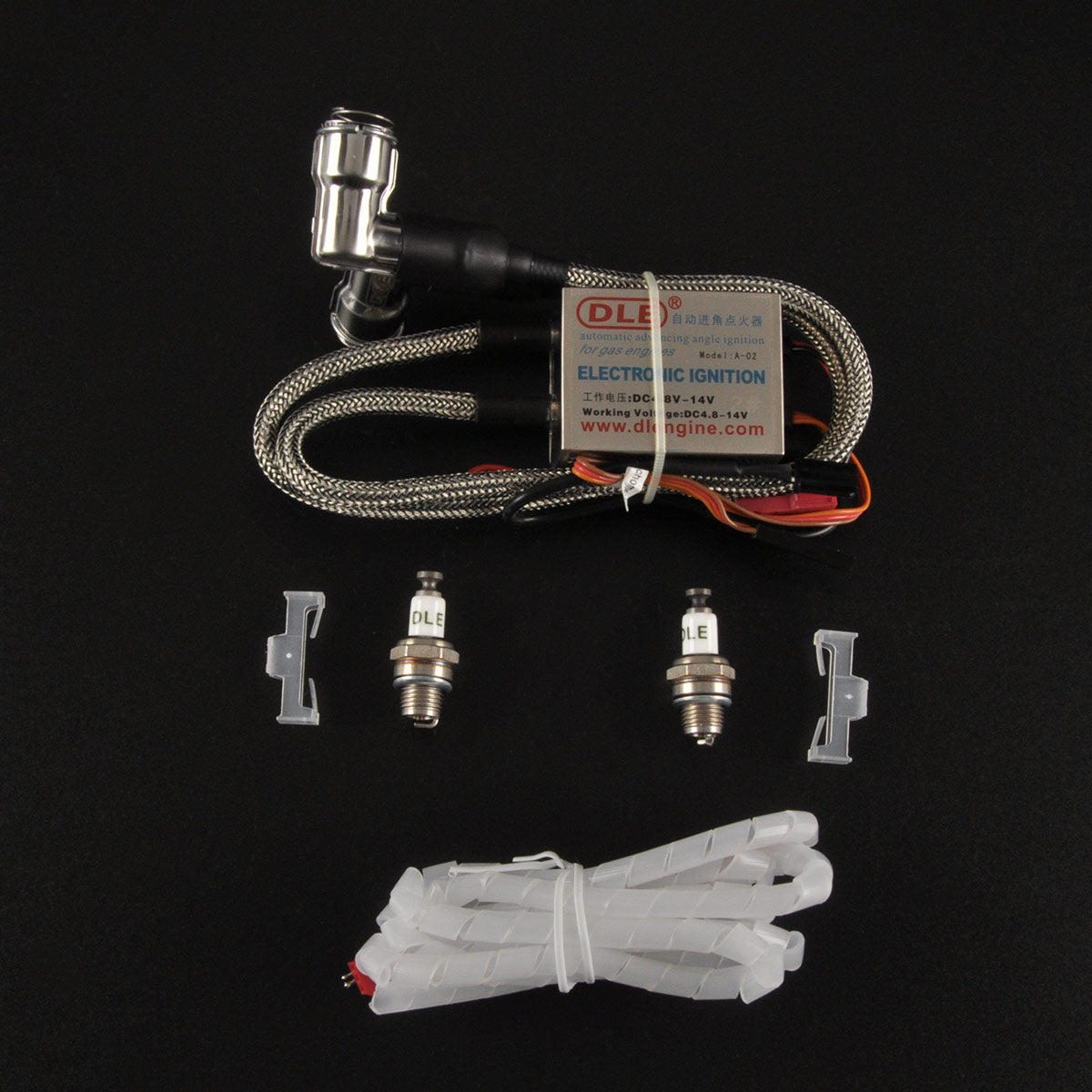 DLE 111CC Two Stroke Side Exhaust Gasoline Engine W/ Electric Ignition & Muffler