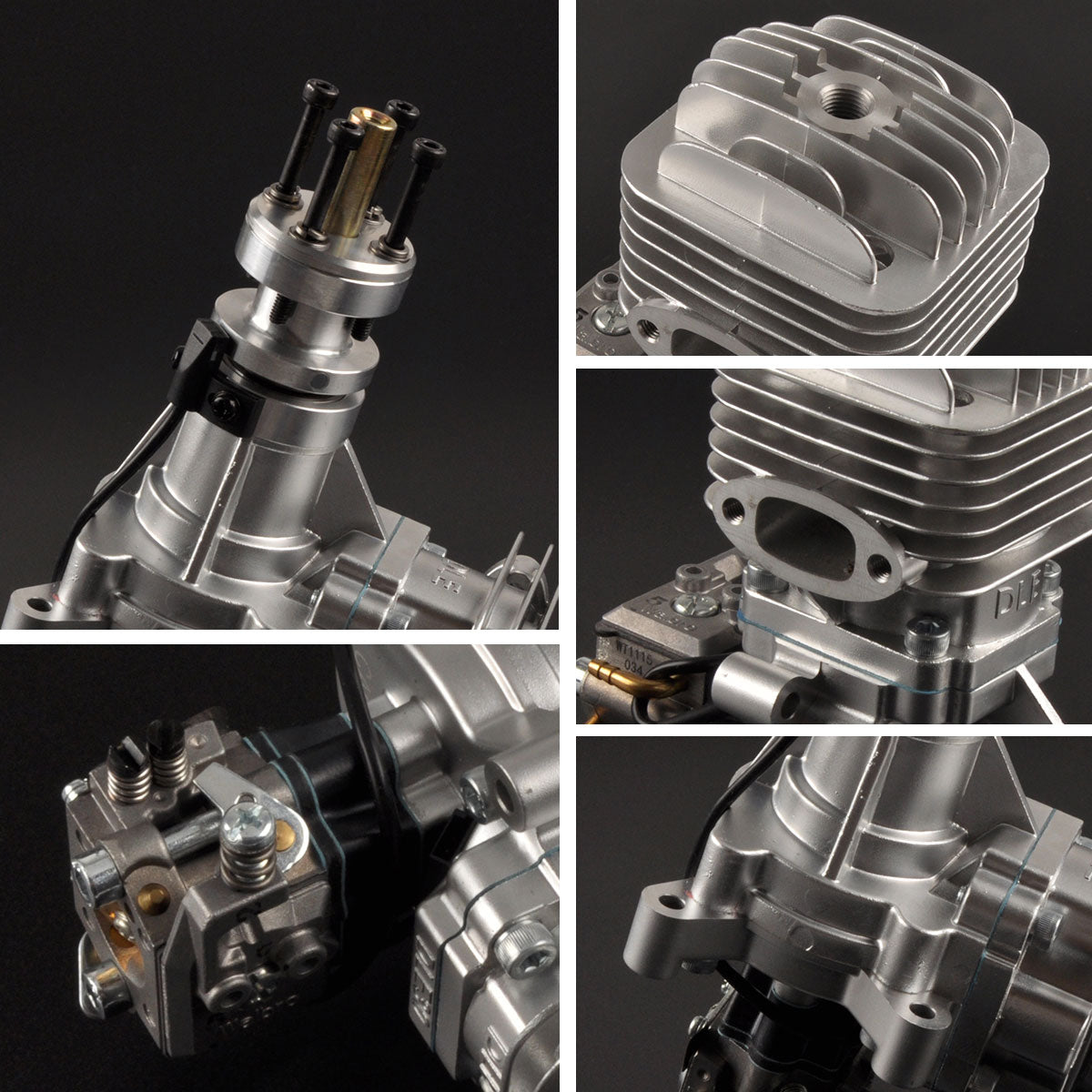 DLE 30CC Gasoline Engine Single Cylinder Two Stroke Side Exhaust w/ CDI &Muffler