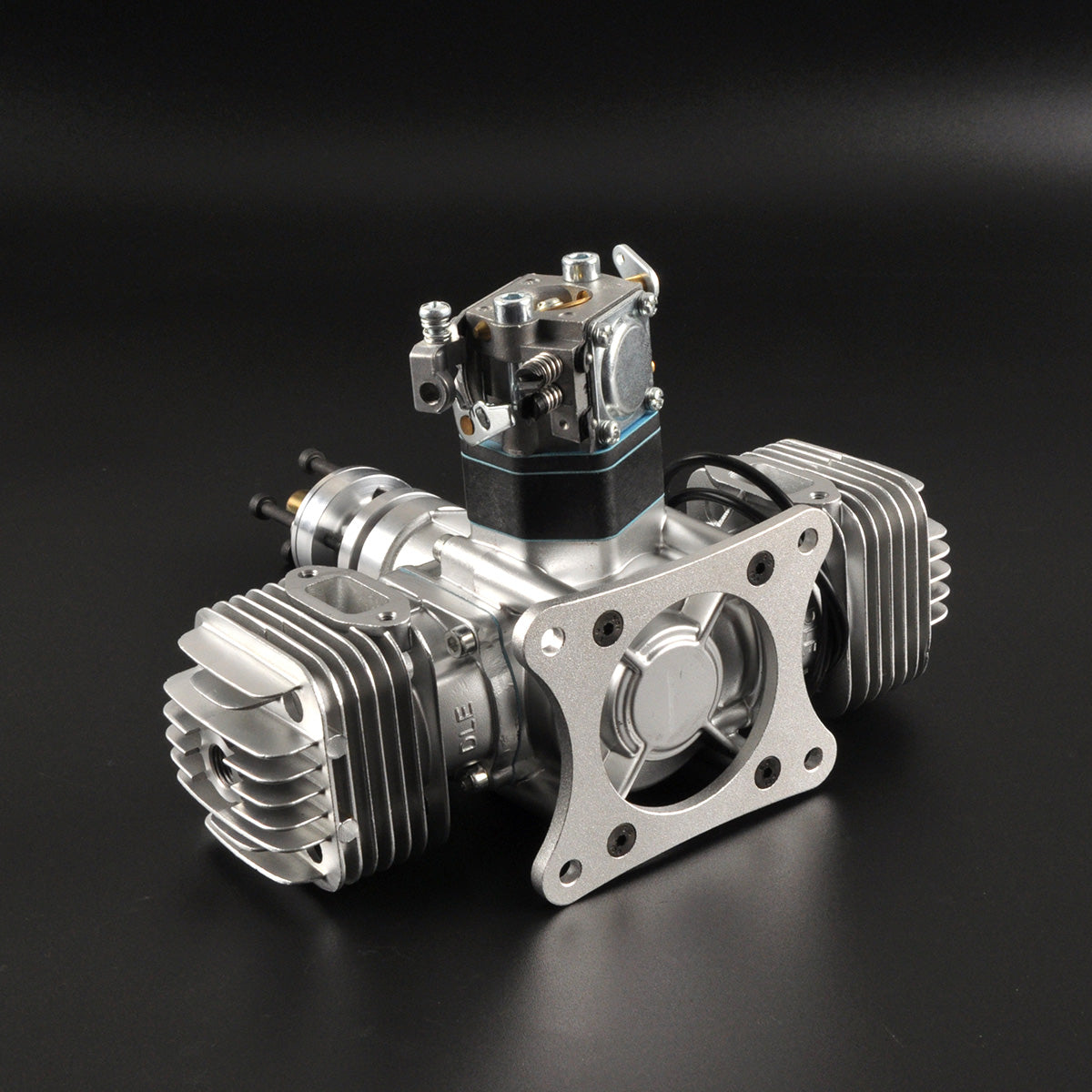DLE 40CC Twin Cylinder Two Stroke Side Exhaust Gas Engine w/ Muffler&Ignition