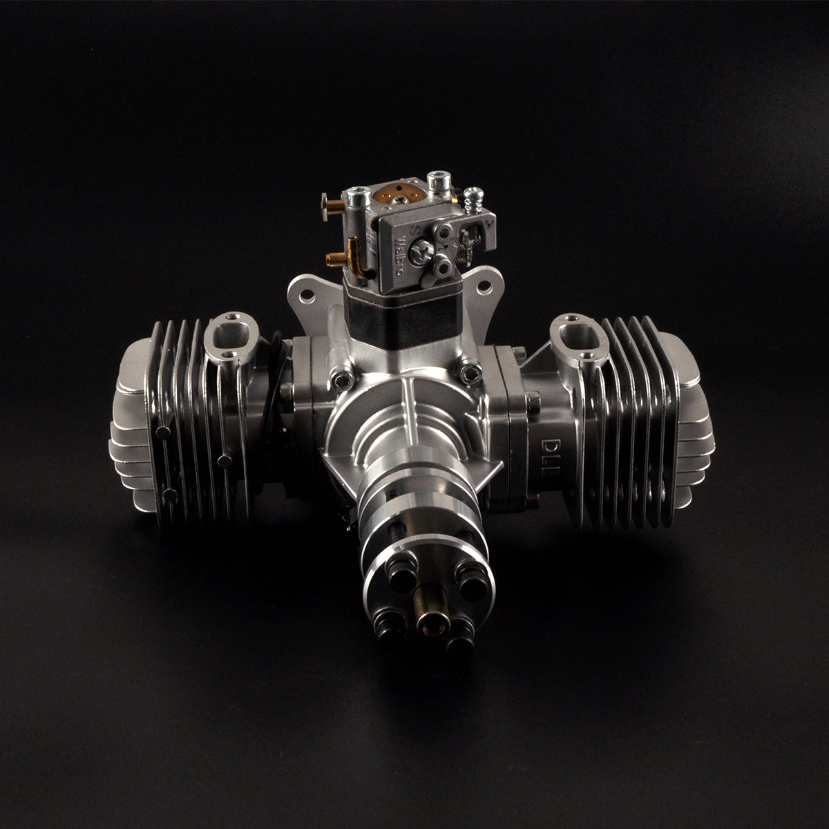 DLE 60CC Gas Engine Twin Cylinder Two Stroke Side Exhaust with CDI & Muffler