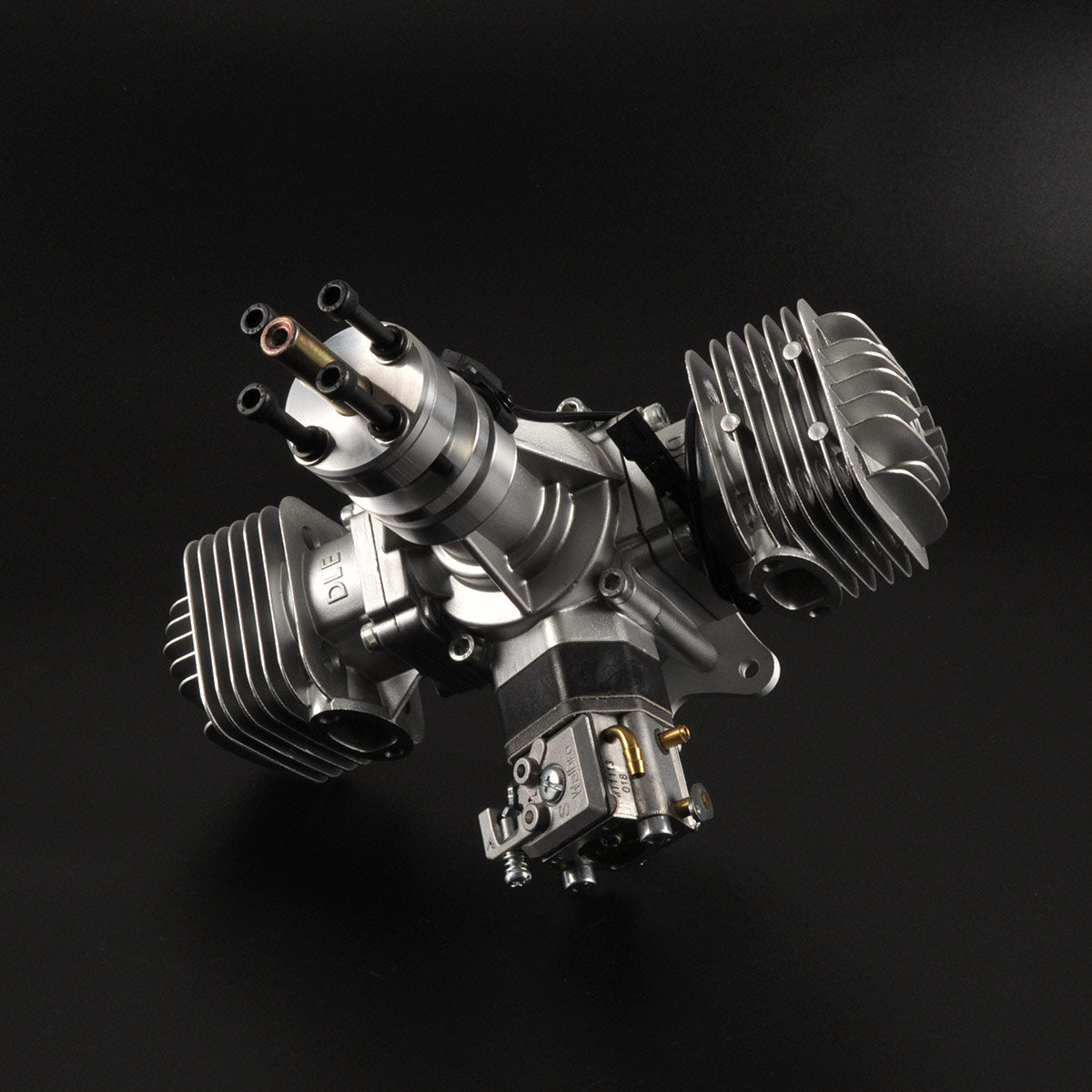 DLE 60CC Gas Engine Twin Cylinder Two Stroke Side Exhaust with CDI & Muffler