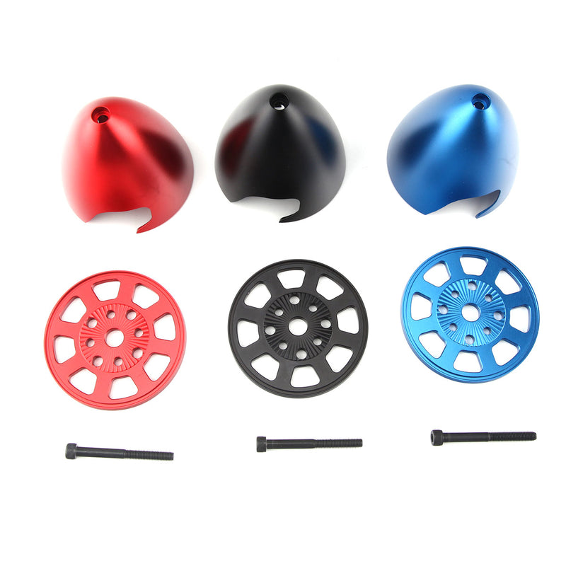 3/3.25/3.5/4 inch Anodized Coloured CNC Aluminum Drilled RC Spinner for DLE30/55, DA50/ EVO54,