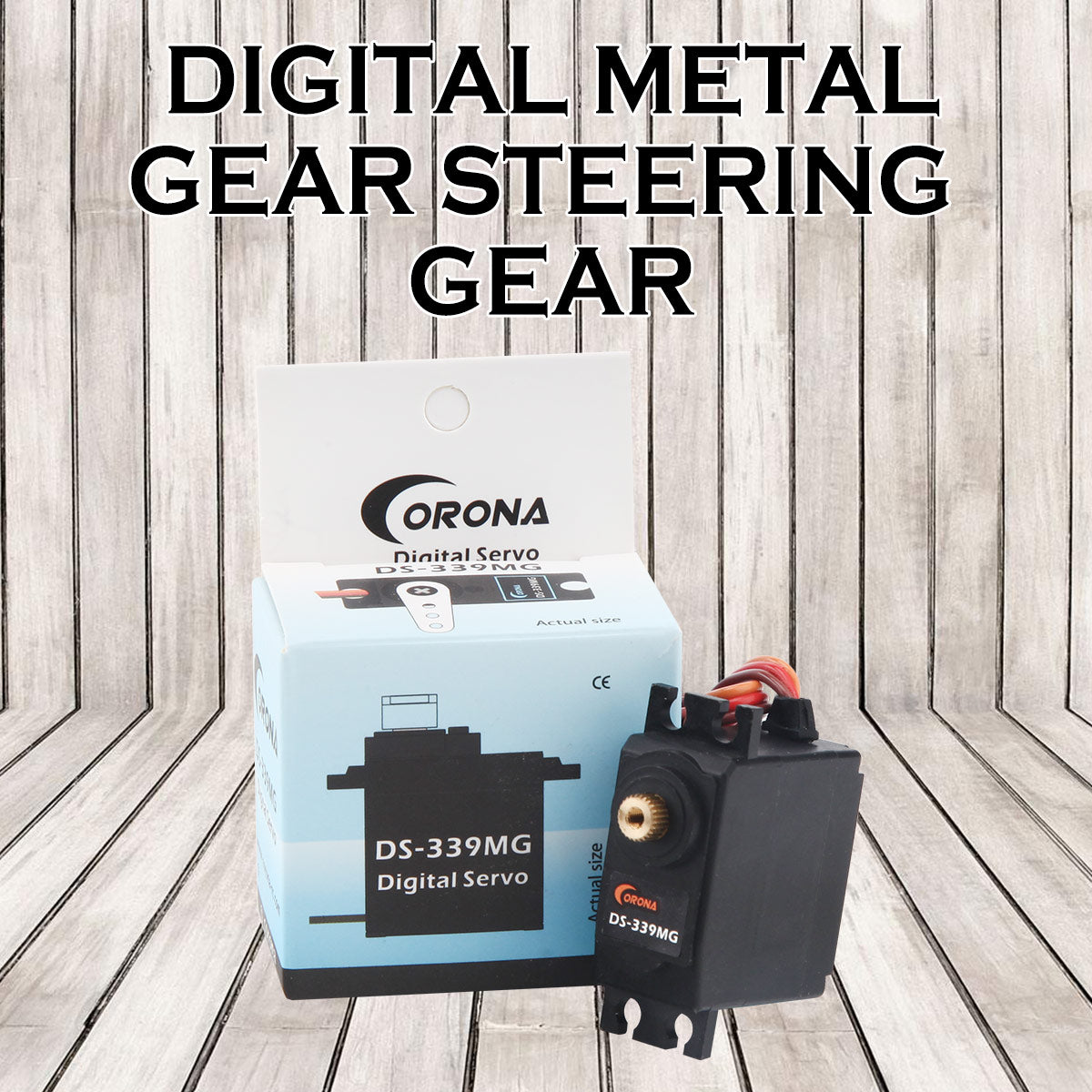 Corona DS339MG medium slim wing servo motor and driver for robot / toys