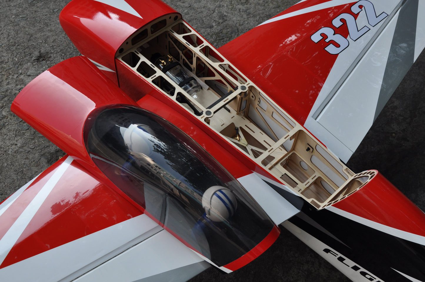 Gasoline Airplane 76" 35-40CC Votec 322 Balsa Wood 3D Plane Model ARF