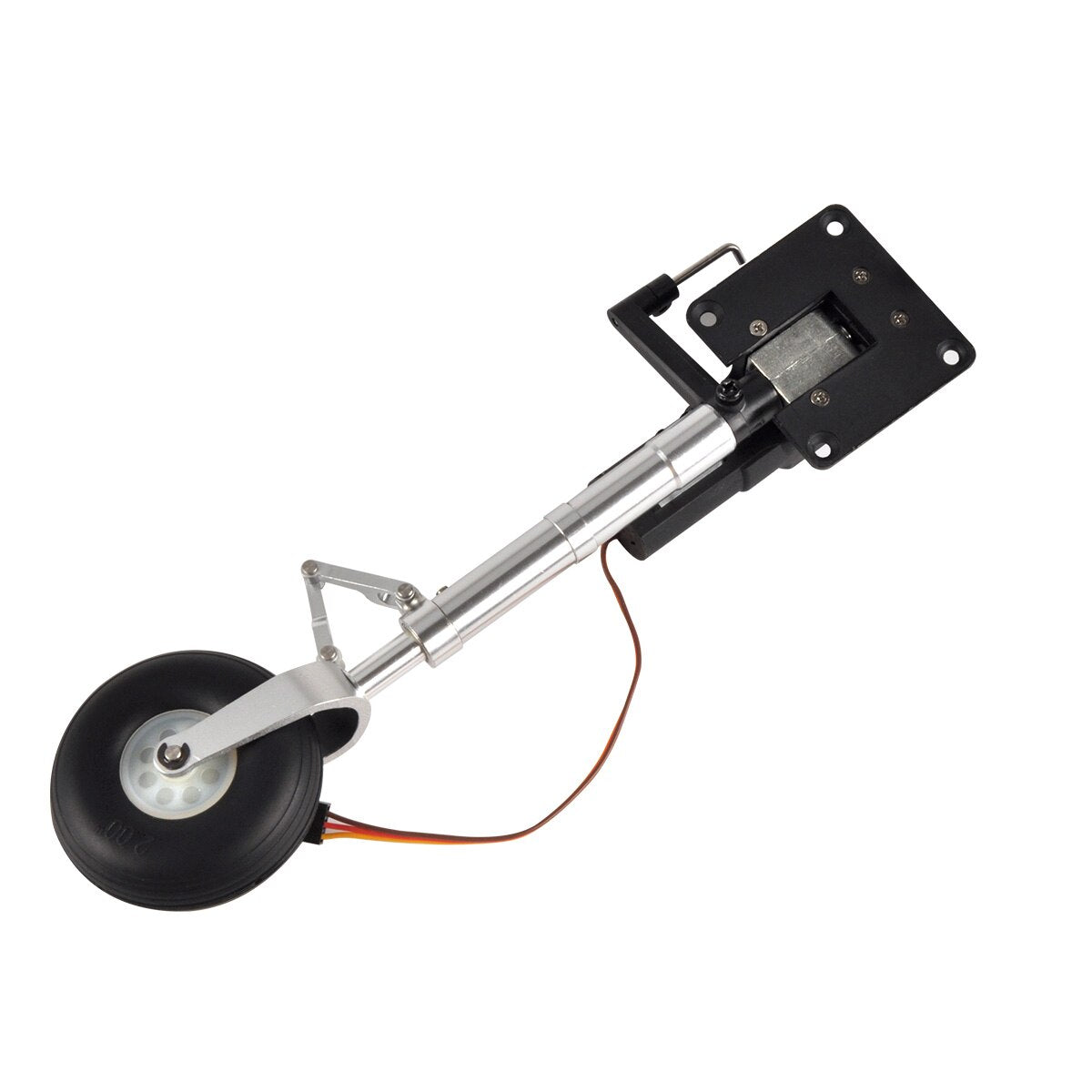 Electric Servoless Retractable Landing Gear Anti-vibration Landing Gear With Wheels for 5-6kg RC P47 Plane