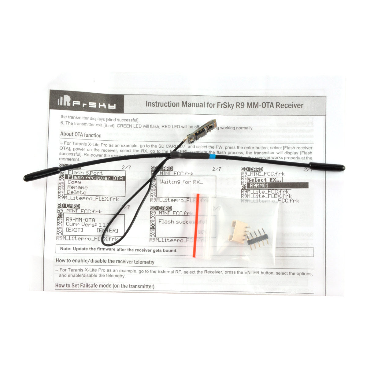 FrSky R9MM OTA mini Receiver ACCESS 900MHz Long Range Support Inverted S.Port Compatible with R9M2019 R9Mlite