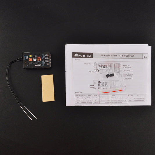 Frsky S8R 16CH 3-Axis Stablibzation RSSI PWM Output Telemetry Receiver With Smart Port