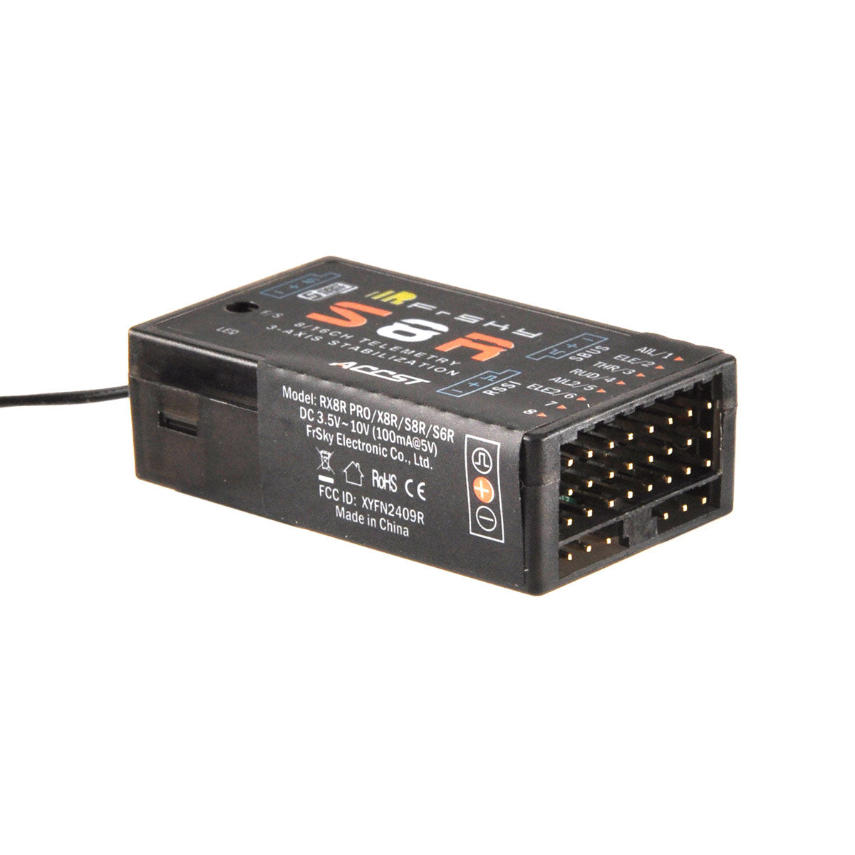 Frsky S8R 16CH 3-Axis Stablibzation RSSI PWM Output Telemetry Receiver With Smart Port