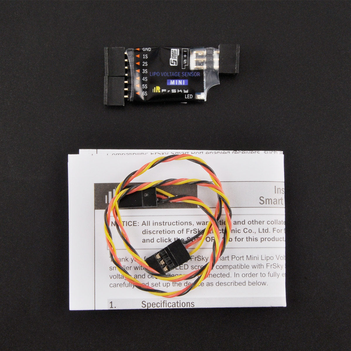 FrSky MLVSS Mini Lipo Voltage Sensor Smart Port Enable without OLED Screen