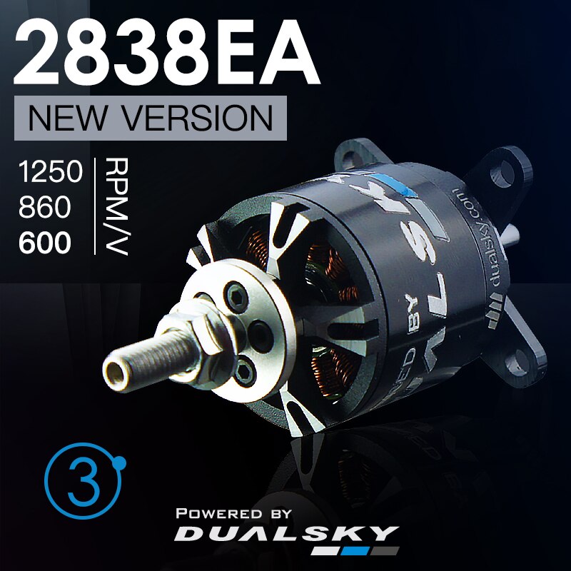Dualsky 3rd EA Series XM2838EA Brushless Outrunners Motors 600KV 860KV 1250KV For 15E Plus 500 Class RC Airplane Model