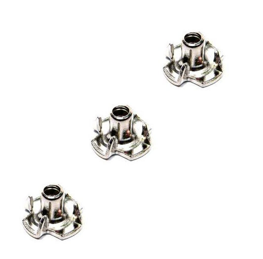 50PCS Metallic M3 M4 M6 Zinc Plated Steel T Nuts Blind Nuts 4 Prongs Knock In Wood