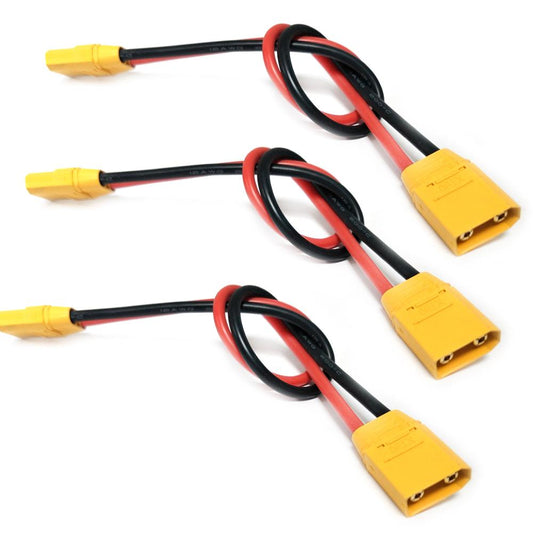 High Quality XT90 12AWG Male Female Extension Cable Battery Connector Soft Silicon Wire 150mm 300mm 450mm For RC Model