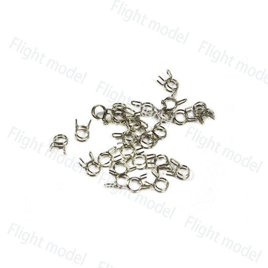 10pcs Fuel Line Oil Air Tube Clamp Hose Spring Clip Fastener 6mm Fuel Connector For RC Fuel Model Accessories