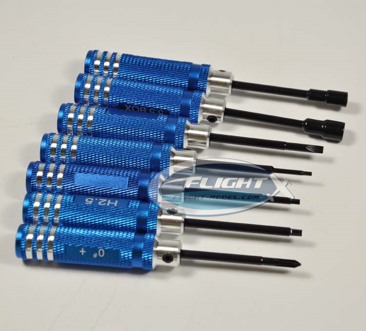 7PCS Set Steel Hex Screw Driver Tool For RC Helicopter Plane Transmitter Car