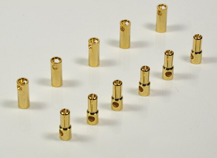 5 Pairs Of 5.5mm Gold Bullet Connector for RC Battery Motor ESC