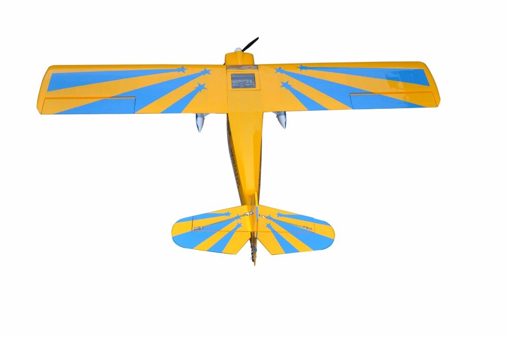 Yellow Decathlon 72" Glow & Electric model Plane 4 Channels ARF RC Balsa Wood Airplane ARF