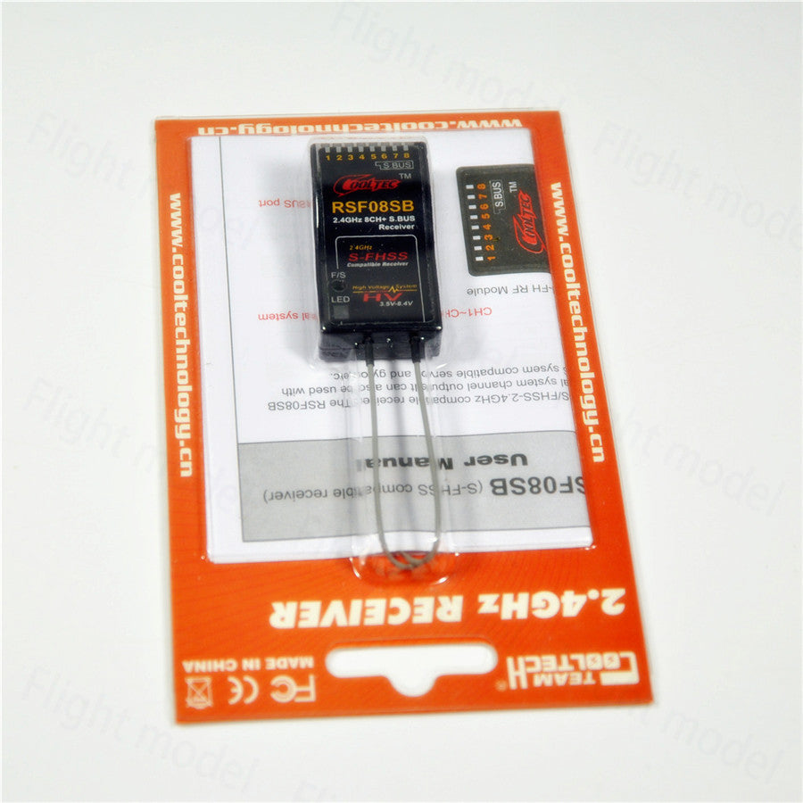 RSF08SB 2.4G 8CH Receiver Compatible With Futaba 10J 8J 6K 6J 10J 14sg 18MZ WC 18SZ S-FHSS w/ S.BUS PMW Output