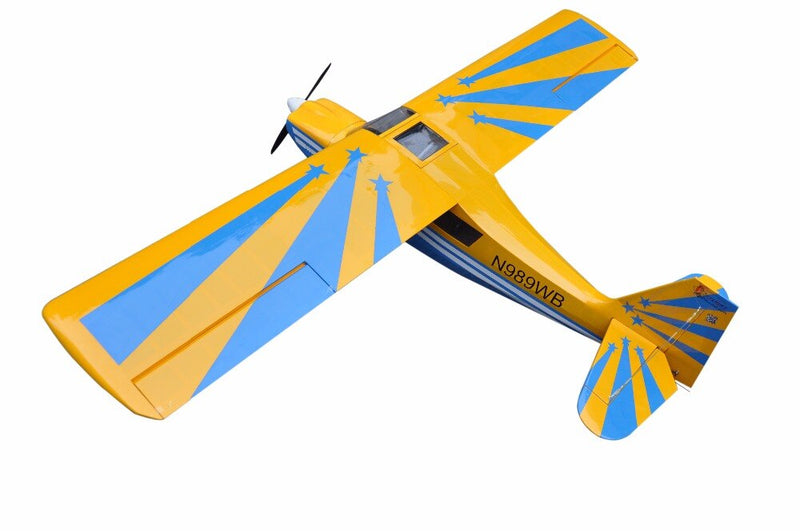 Yellow Decathlon 72" Glow & Electric model Plane 4 Channels ARF RC Balsa Wood Airplane ARF