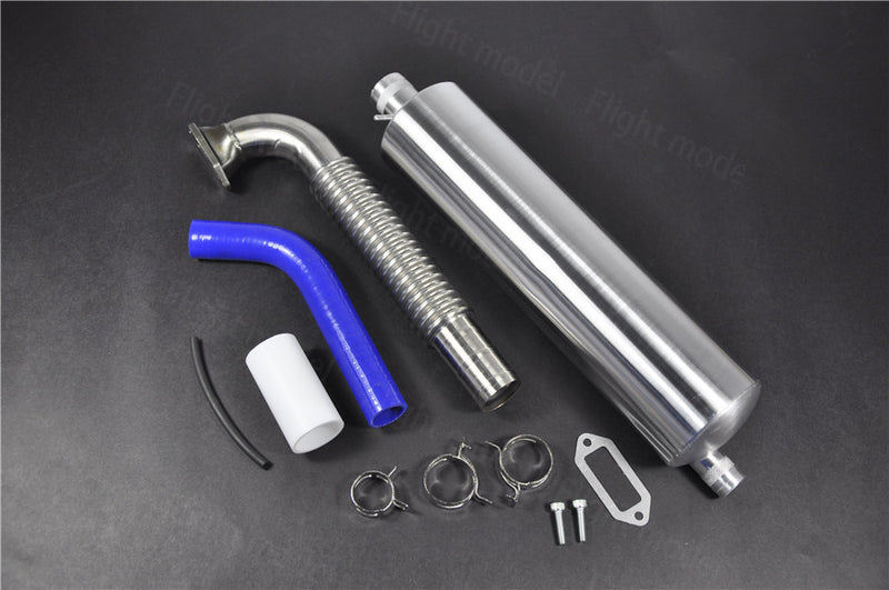 DLE170 170cc RC Gasoline Engine Canister Muffler Tuned Front Exhaust Pipe Set
