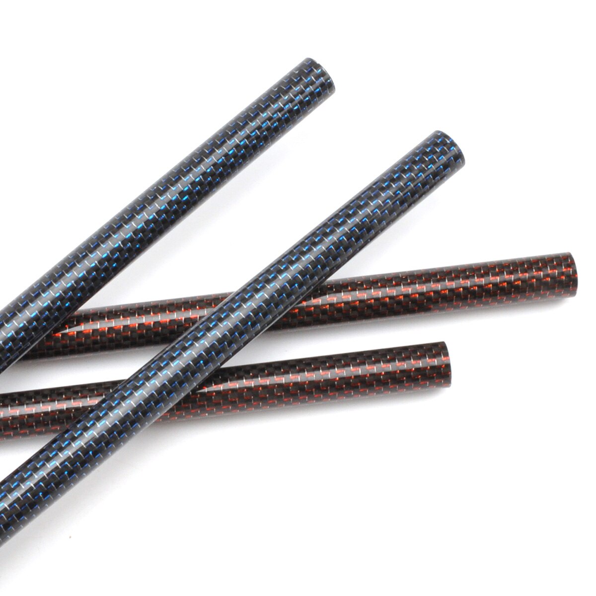 12inch to 32inch 500mm Glossy Surface Gold /Blue /Red Customized Thread Carbon Fiber Tubes