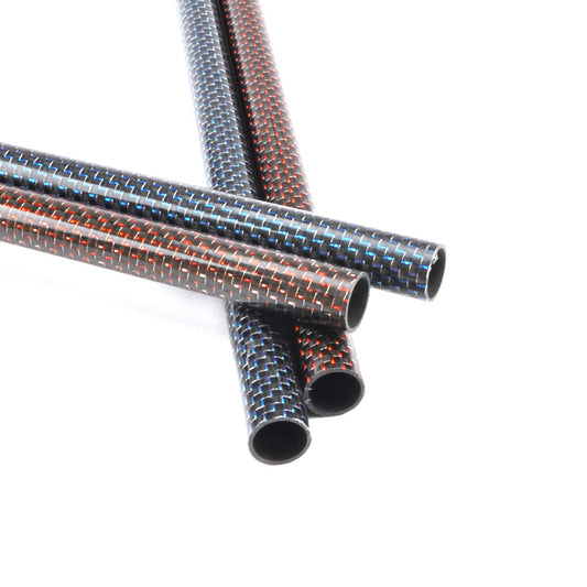 12inch to 32inch 500mm Glossy Surface Gold /Blue /Red Customized Thread Carbon Fiber Tubes