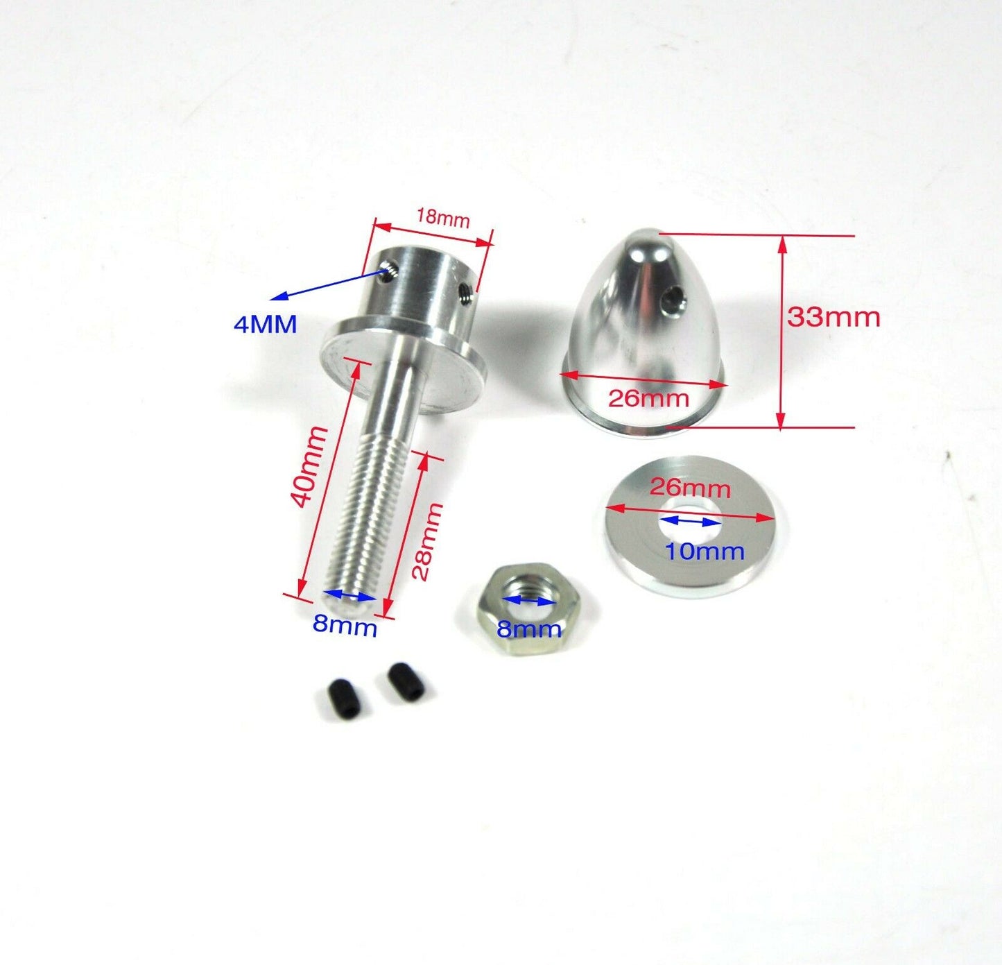 6mm Aluminum Bullet Prop/Propeller Adapter Holder for Brushless Motor