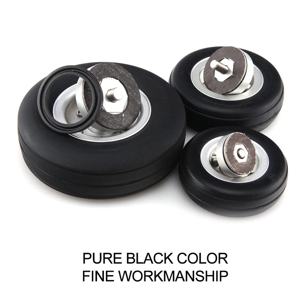 1 Pair Rubber Wheel with Brake 2.5inch 3inch 4inch Tires with Aluminum Hub For RC Airplane Model Aircraft