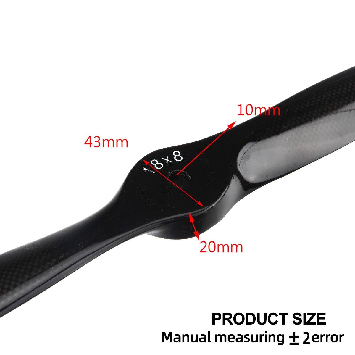 16"-20" Carbon Fiber RC Airplane Propeller Propeller Super Strong for RC Fixed Wing Gas Plane.16x8 17x6 17x8 18x8 18x10 19x8 20x8 20x10