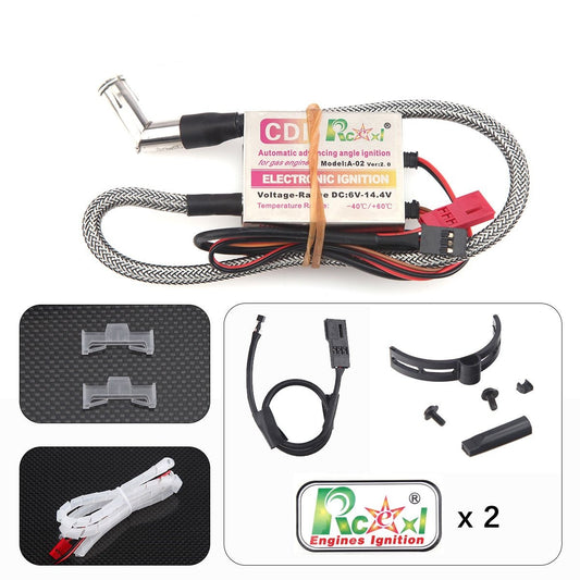 Rcexl Automatic Single Ignition CDI for NGK ME8 1/4-32 120 Degree + Hall Sensor