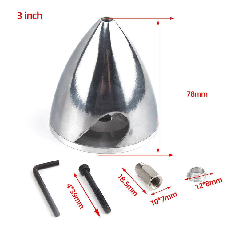 2 Blades Aluminum Alloy Spinner Multi-size for choose 1.5”-4‘’
