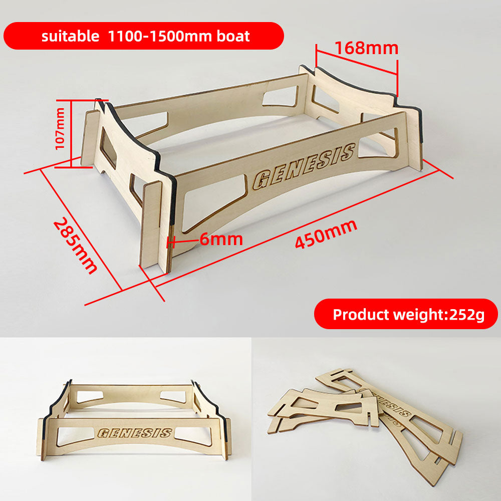 Foldable Wooden Portable Showing Stand Bracket Holder For RC Boat 3 Sizes