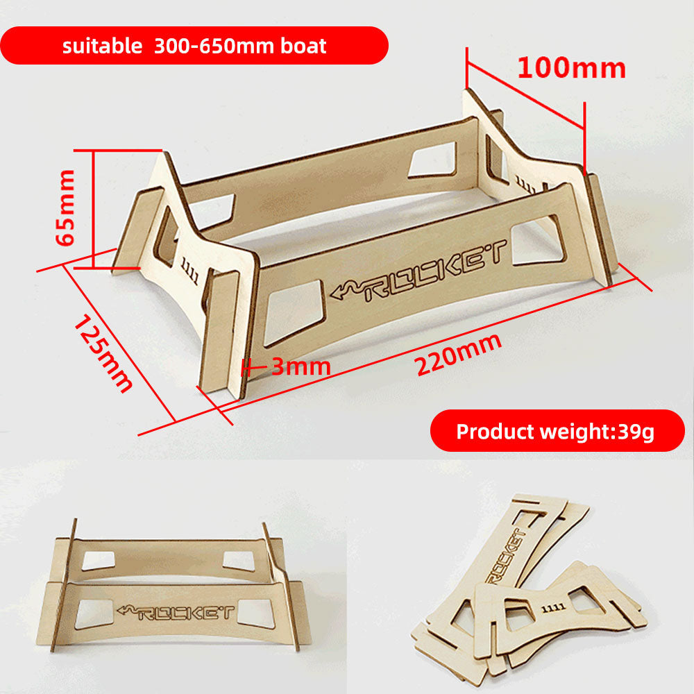 Foldable Wooden Portable Showing Stand Bracket Holder For RC Boat 3 Sizes
