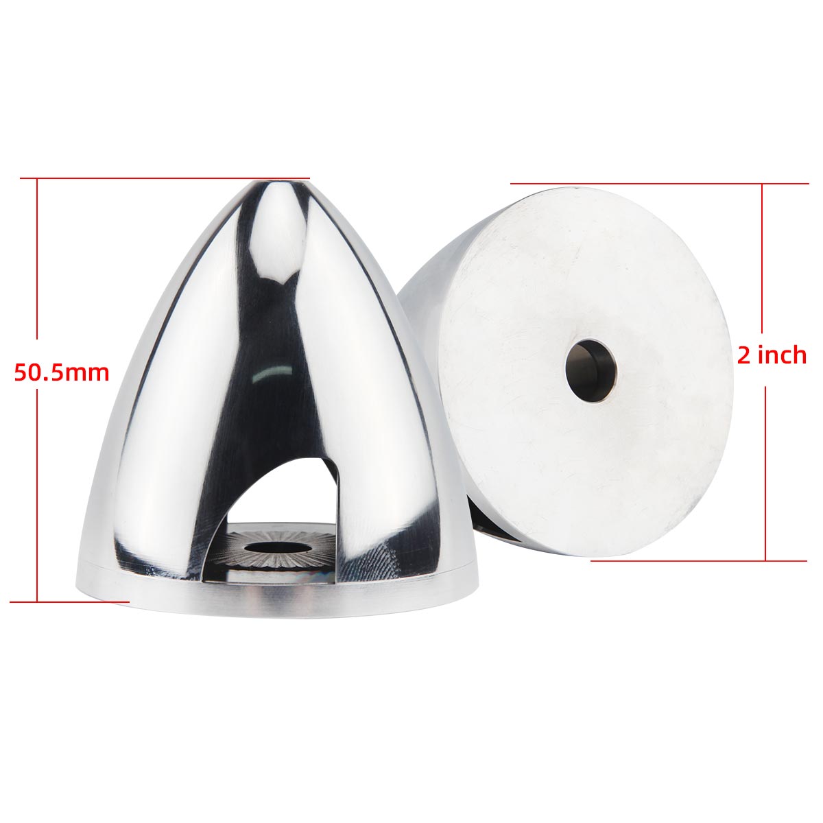 1.5/1.75/2/2.25/2.5/2.75/3/3.25/3.5/3.75/4/4.5/5 inch Miracle Standard 2 Blade Aluminium Propeller Spinner for RC Gas Aircraft Plane