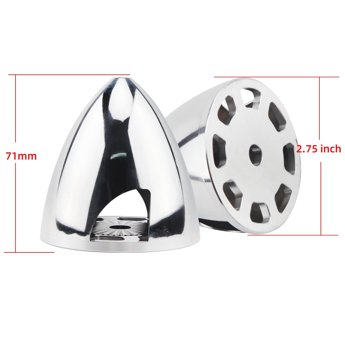 1.5/1.75/2/2.25/2.5/2.75/3/3.25/3.5/3.75/4/4.5/5 inch Miracle Standard 2 Blade Aluminium Propeller Spinner for RC Gas Aircraft Plane