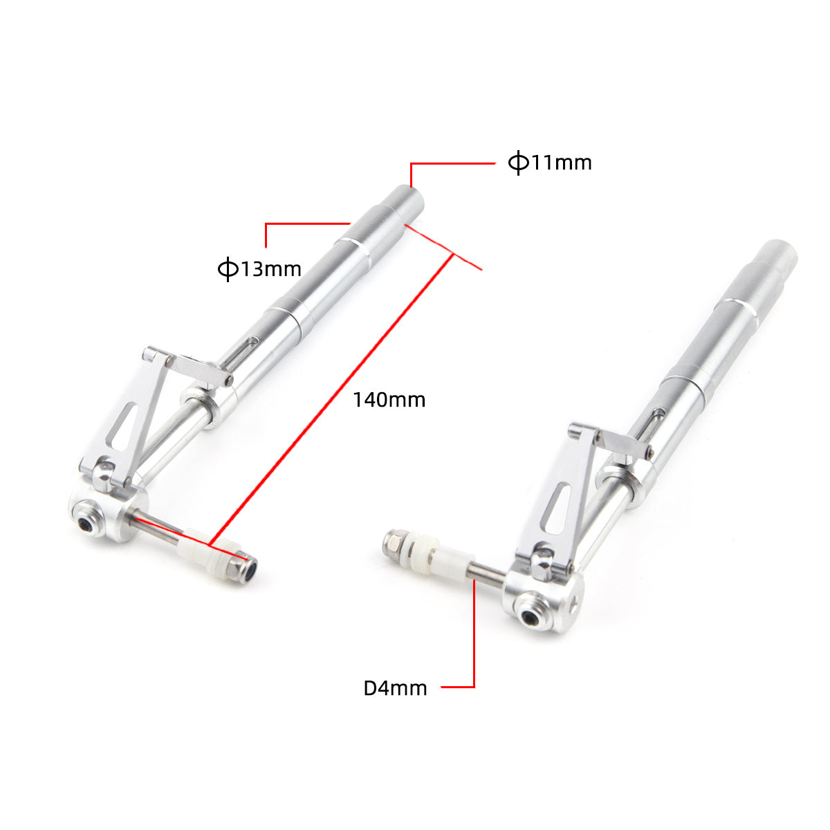 Φ11*Φ13*D4*L140mm Aluminum alloy Anti Vibration Landing Gear for RC Airplane