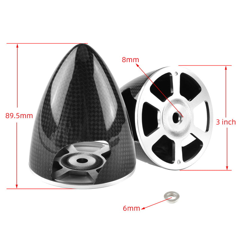 1.75inch to 4inch Carbon Fiber Spinner for 2 Blades Propeller Electric Plane