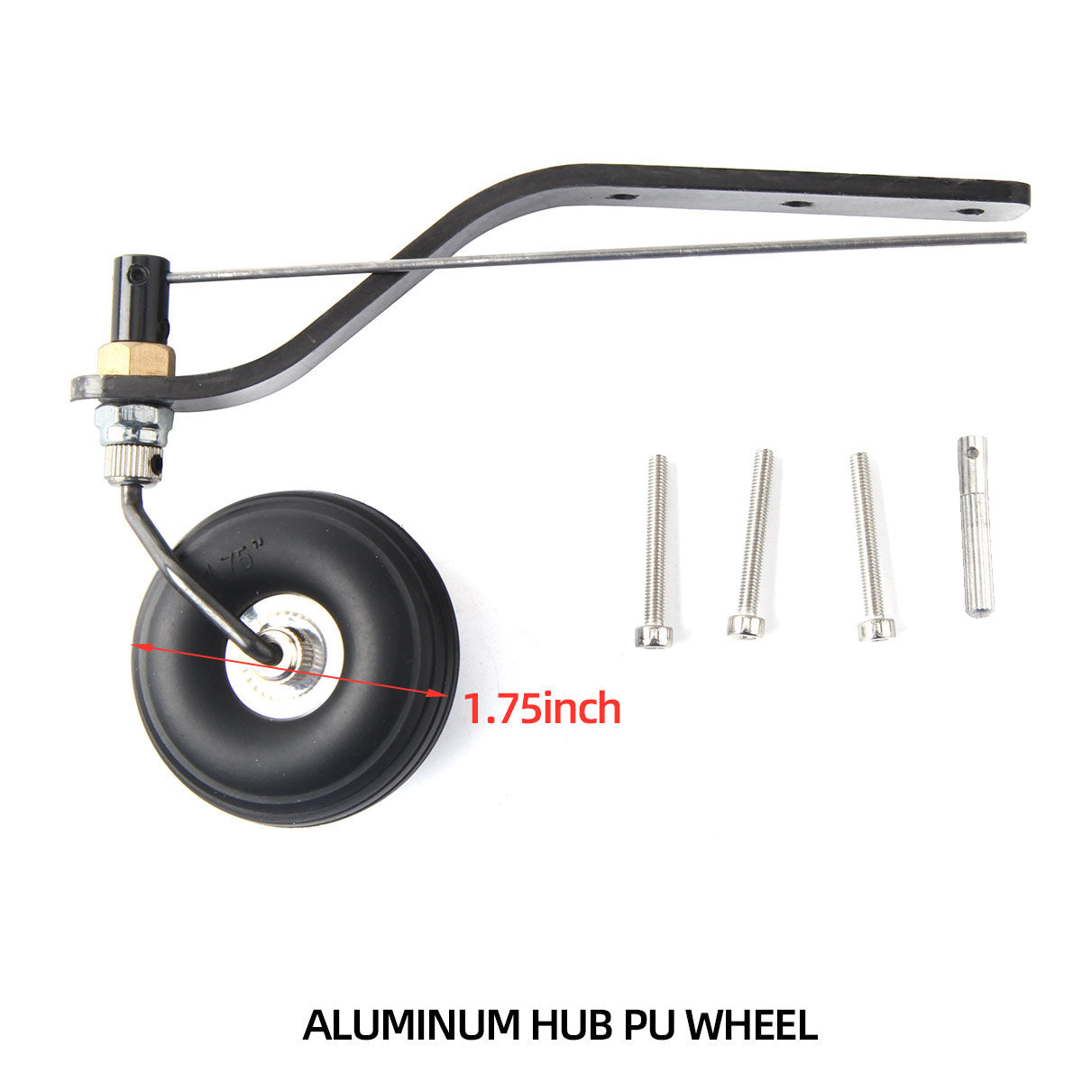 Carbon Fiber Tail Wheel kit A1 w/ 1.75inch PU Wheel for 100cc Plane
