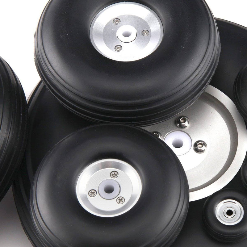 1 pair 1~5inch PU wheel with Dia-Casting Aluminum Hub