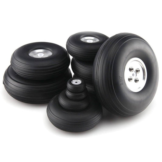 1 pair 1~5inch PU wheel with Dia-Casting Aluminum Hub