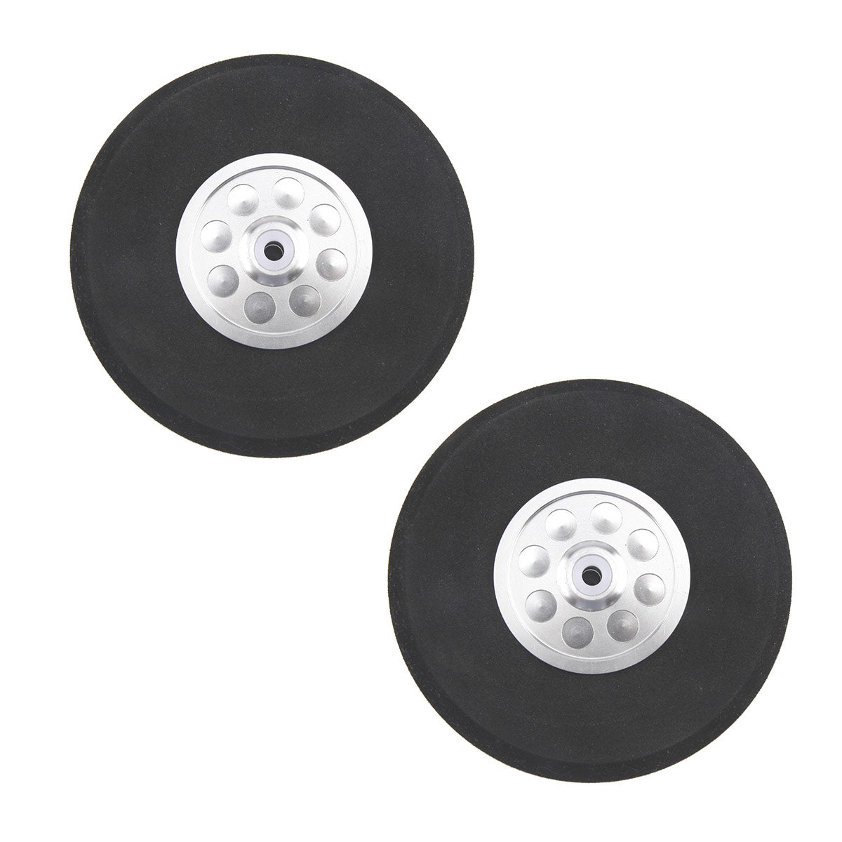 1Pair 3~5inch Hard Sponge Wheel with Alunium Hub