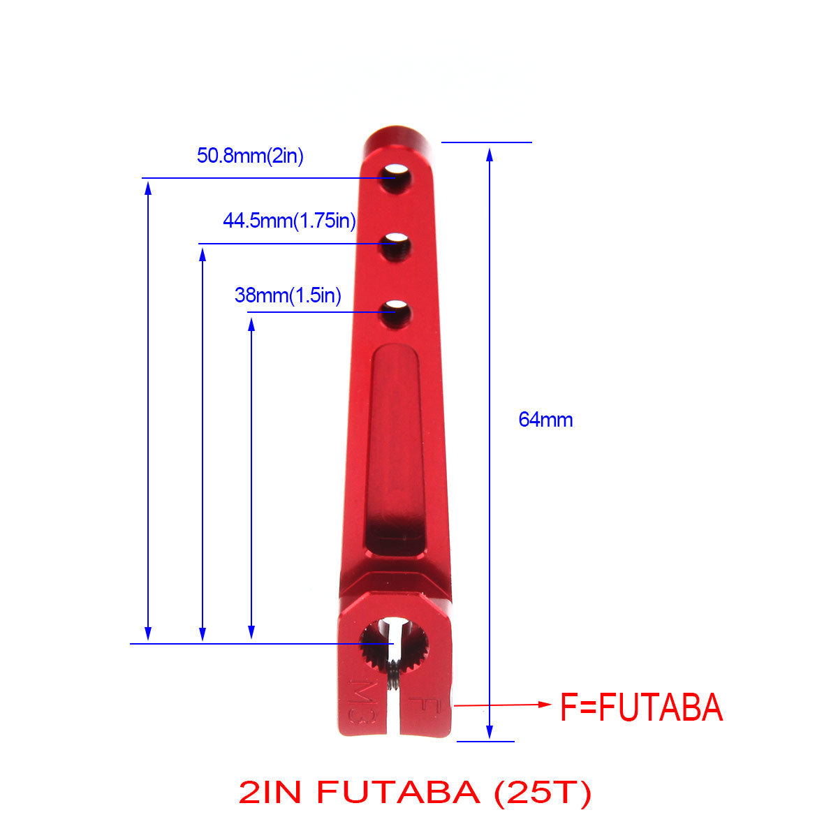 2inch M3 25T Alloy Metal Servo Arm for Futaba Servo