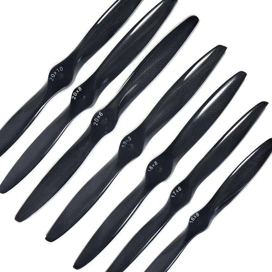 16"-20" Carbon Fiber RC Airplane Propeller Propeller Super Strong for RC Fixed Wing Gas Plane.16x8 17x6 17x8 18x8 18x10 19x8 20x8 20x10