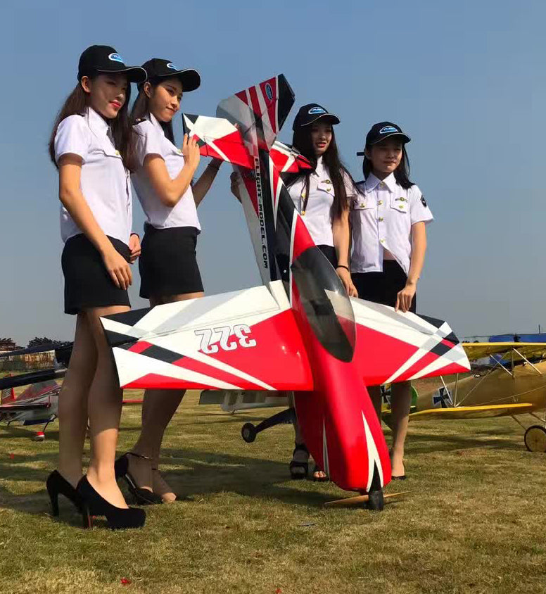 Gasoline Airplane 76" 35-40CC Votec 322 Balsa Wood 3D Plane Model ARF