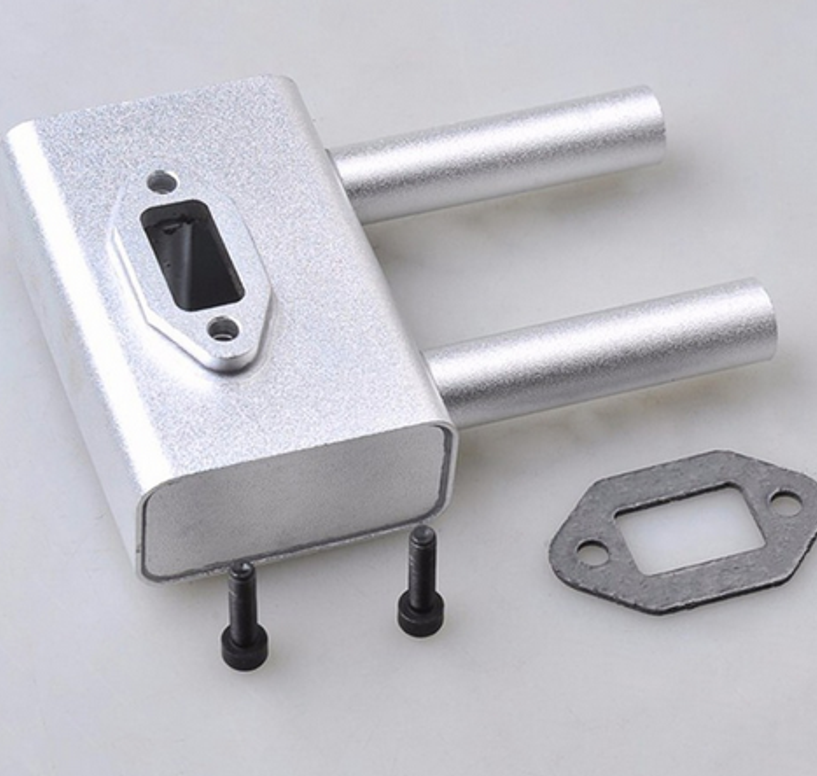 Aluminum Alloy Special Exhaust Pipe Muffler Canister for DLE35RA Engine Kits
