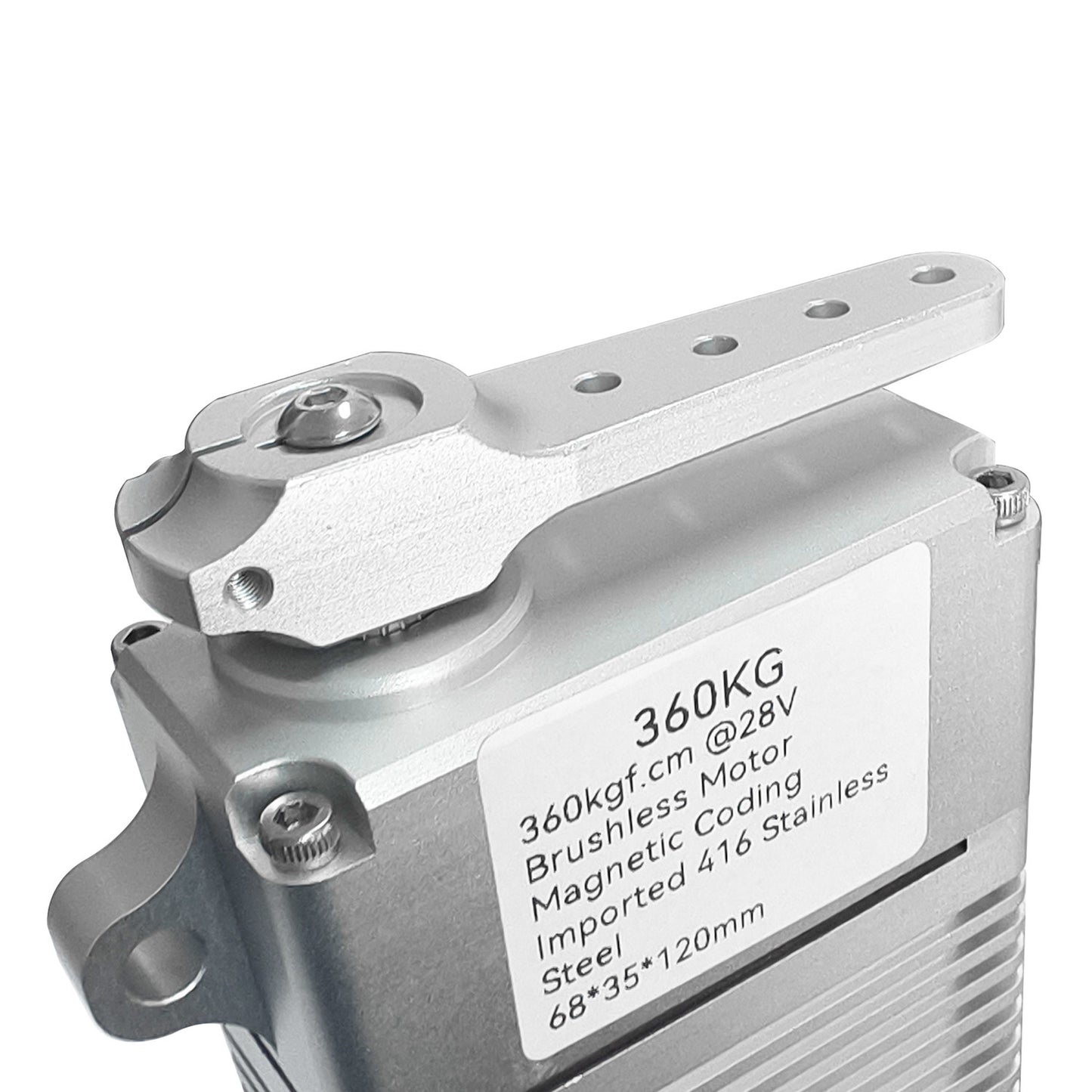 360kg High-Torque Brushless Servo Motor Stainless Steel Gears, Aluminum Alloy Case 380HV IP56 Waterproof Servo for RC Aircraft, Drones, Cars,Boats