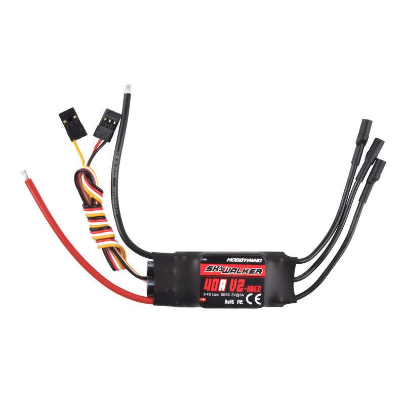 PurAr 1 pc Skywalker 40A/50A/60A UBEC Electric Speed Control ESC 440-450 Fits Drone Helicopter (60A)