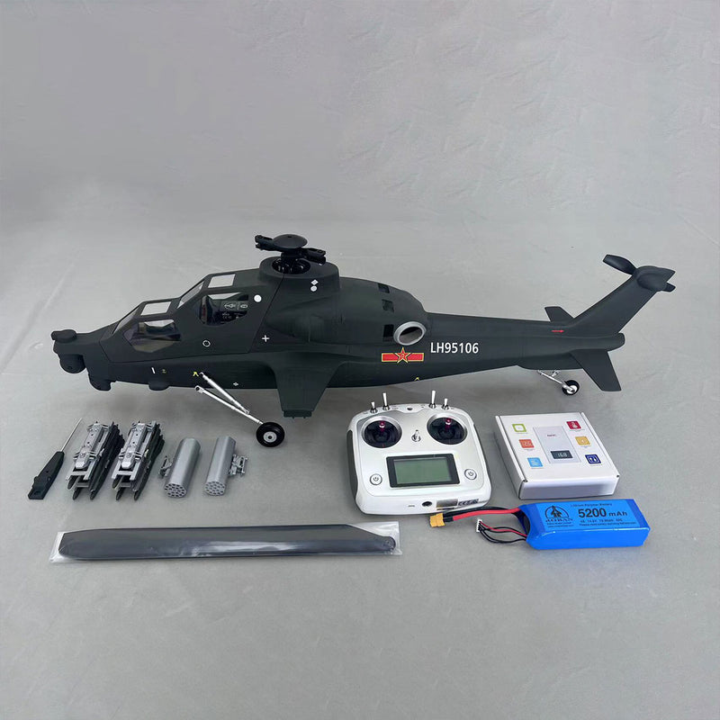 RC Helicopter 470 Size 2-Blade CAIC Z-10 Attack Helicopter Fiery Thunderbol Remote Control Helicopter Scale Aircraft Model